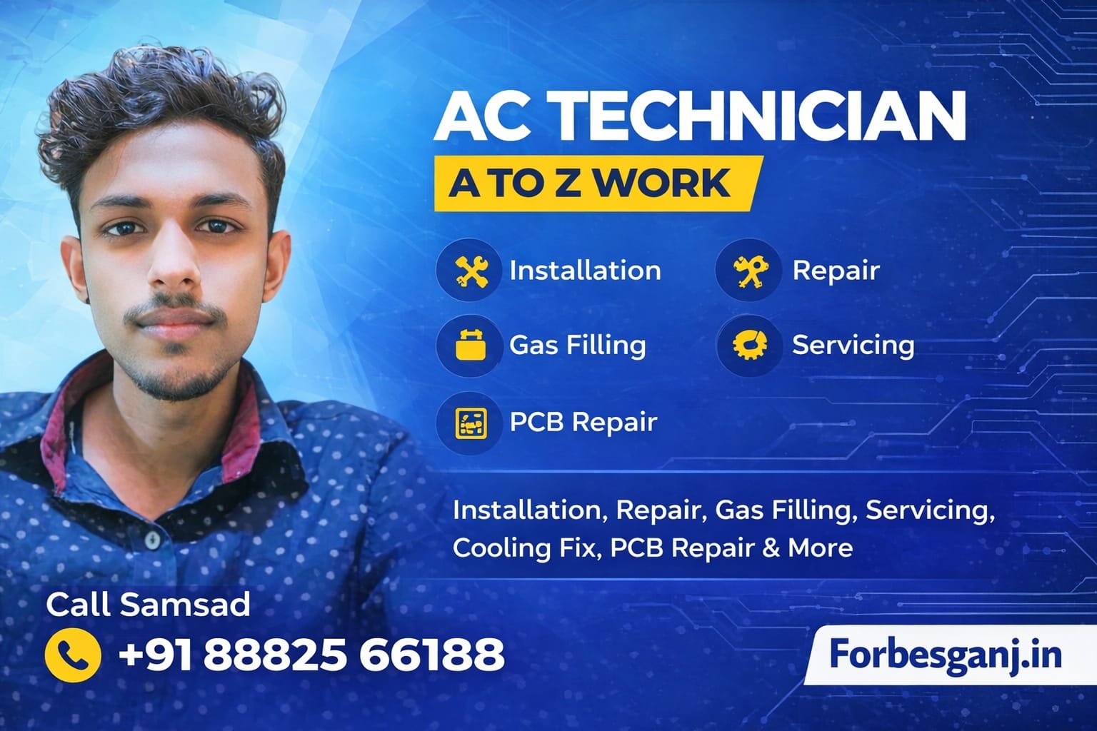 AC TECHNICIAN – A TO Z WORK